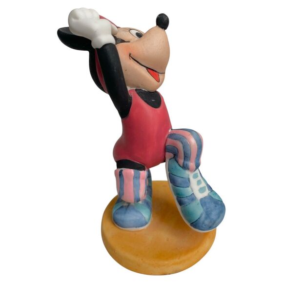 Vintage Disney Minnie Mickey Mouse Jogging Workout Aerobics Ceramic Figurines - Picture 9 of 13